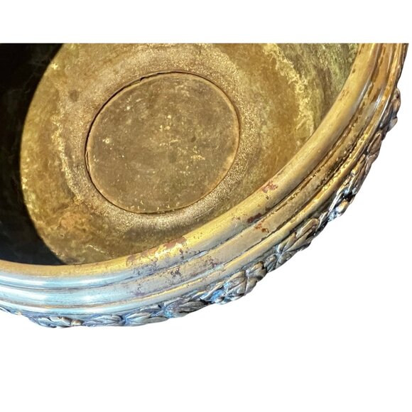 Brass Decorative Bowl With Grape & Leaf Relief Design - Picture 3 of 10